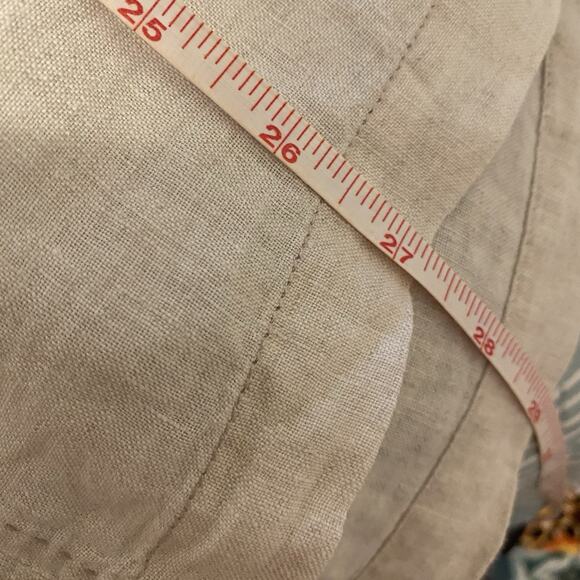 Tommy Bahama Shirt Mens Beige 100% Linen Pintuck Button Up Short Sleeve Size XL - Picture 6 of 6